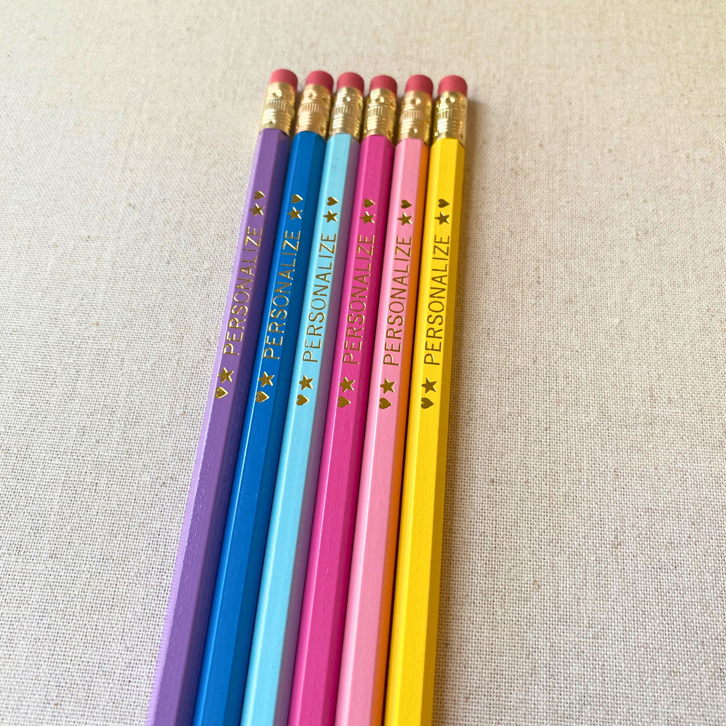 6 Personalized Pencil Set BERRY BREEZE