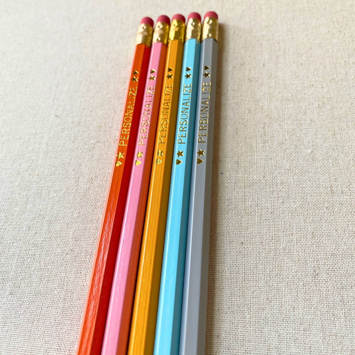 5 Personalized Pencil Set BOHO VIBES