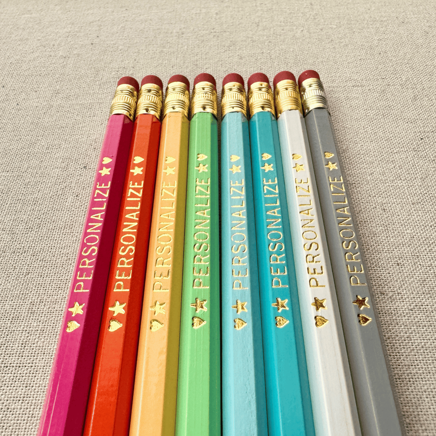 8 Personalized Pencil Set CONFETTI SKIES