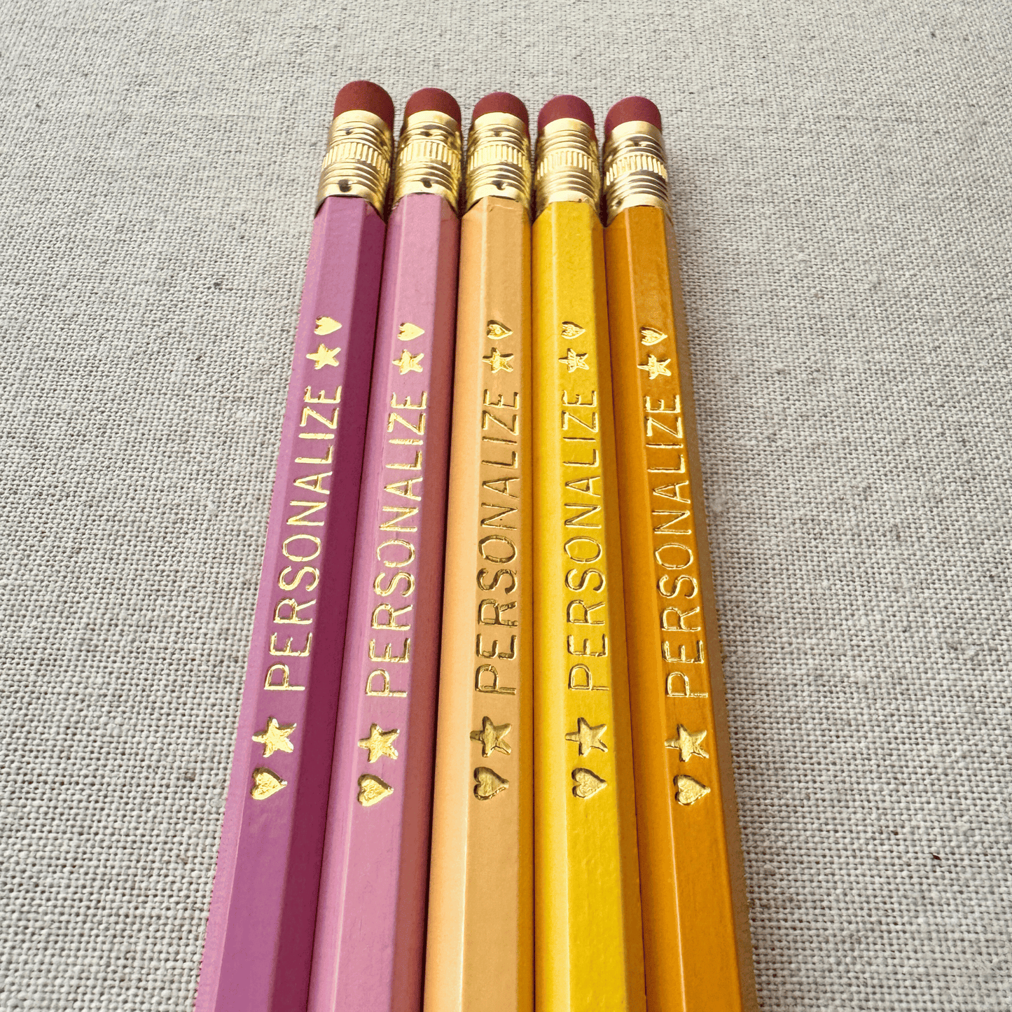 5 Personalized Pencil Set DREAMSICLE