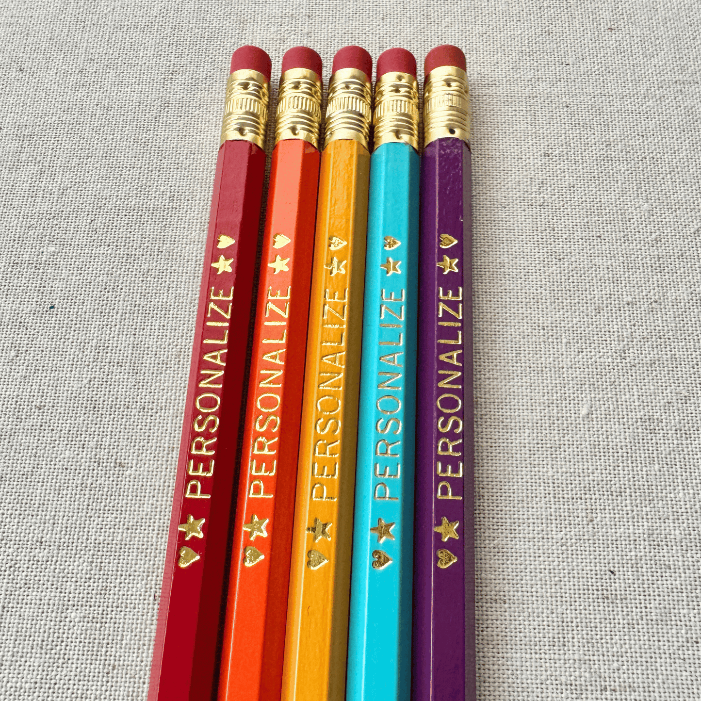 5 Personalized Pencil Set FRUITY BREEZE