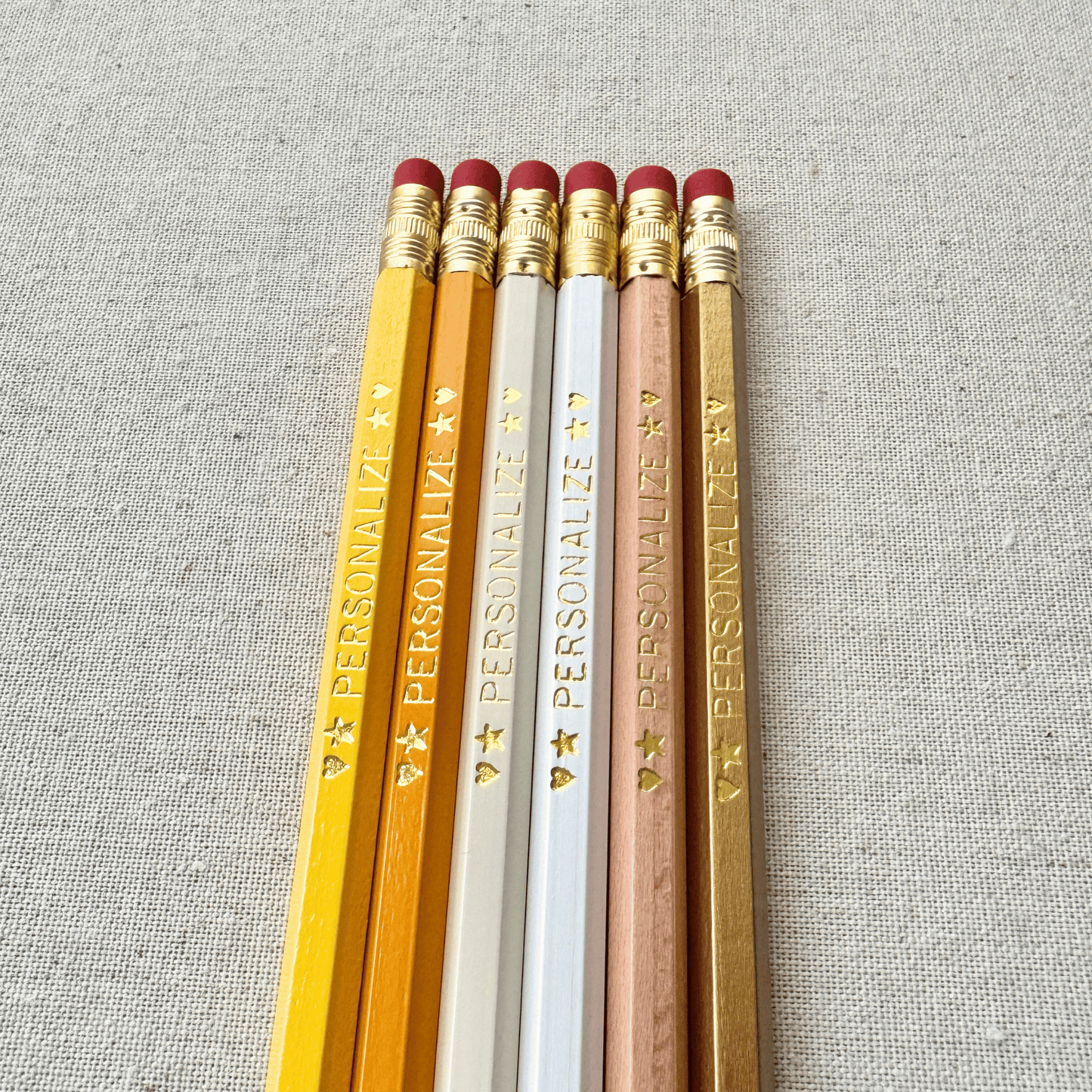 6 Personalized Pencil Set HONEYBEE