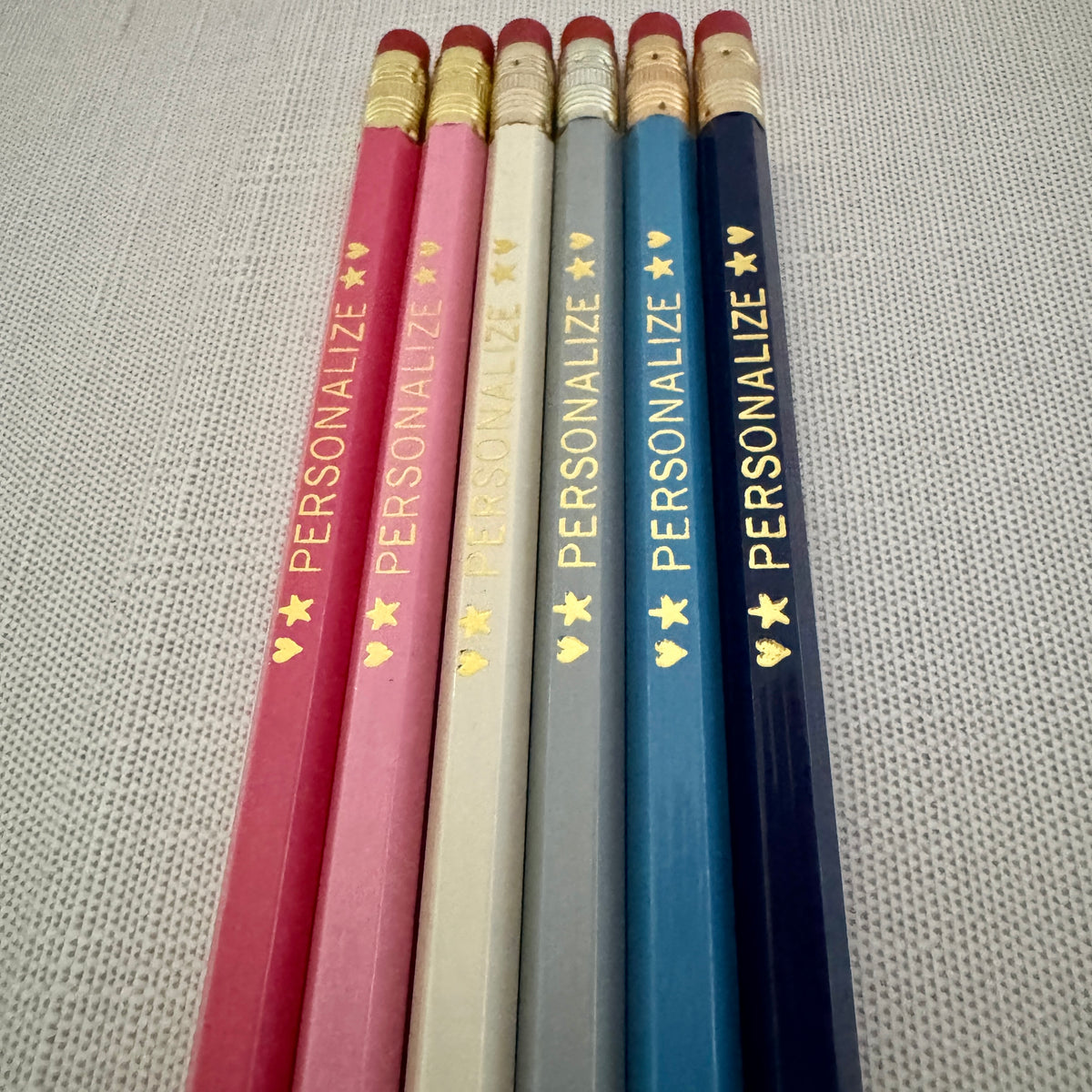 6 Personalized Pencil Set PREPPY COAST