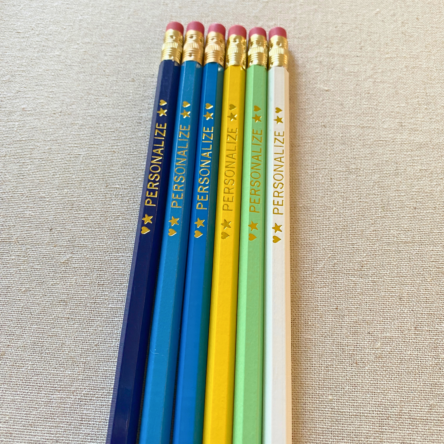 6 Personalized Pencil Set LANDSCAPE