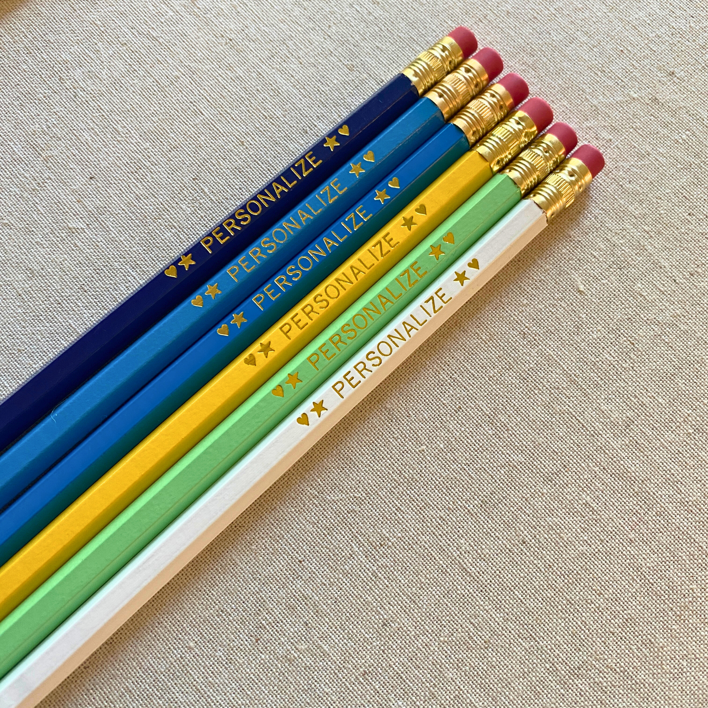 6 Personalized Pencil Set LANDSCAPE
