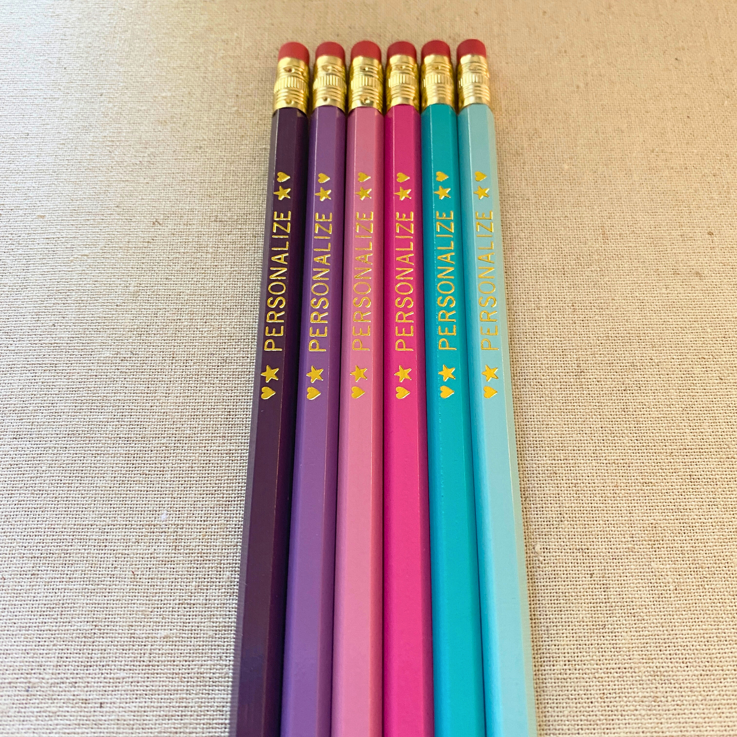 6 Personalized Pencil Set LAVENDER BLISS