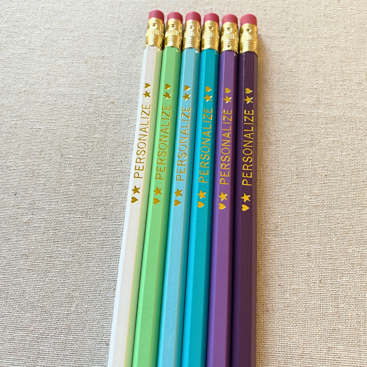 6 Personalized Pencil Set LILAC DREAM