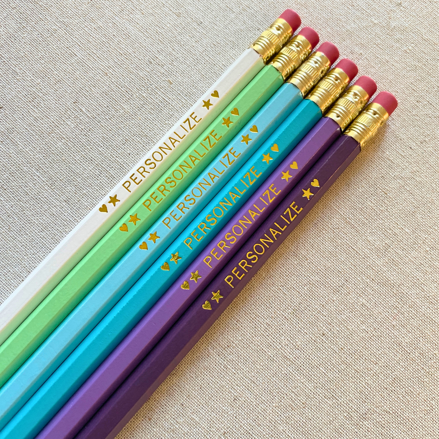 6 Personalized Pencil Set LILAC DREAM