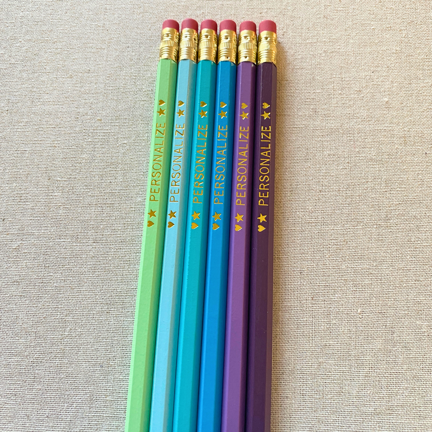 6 Personalized Pencil Set LILAC WHISPER