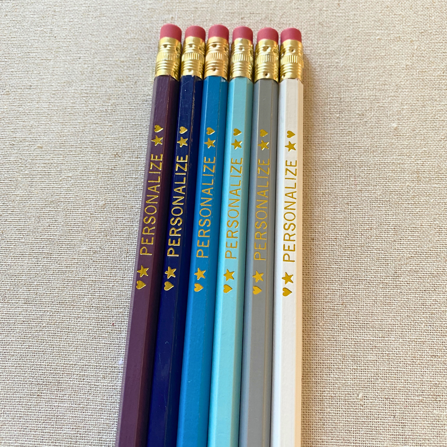 6 Personalized Pencil Set LONDON SKY