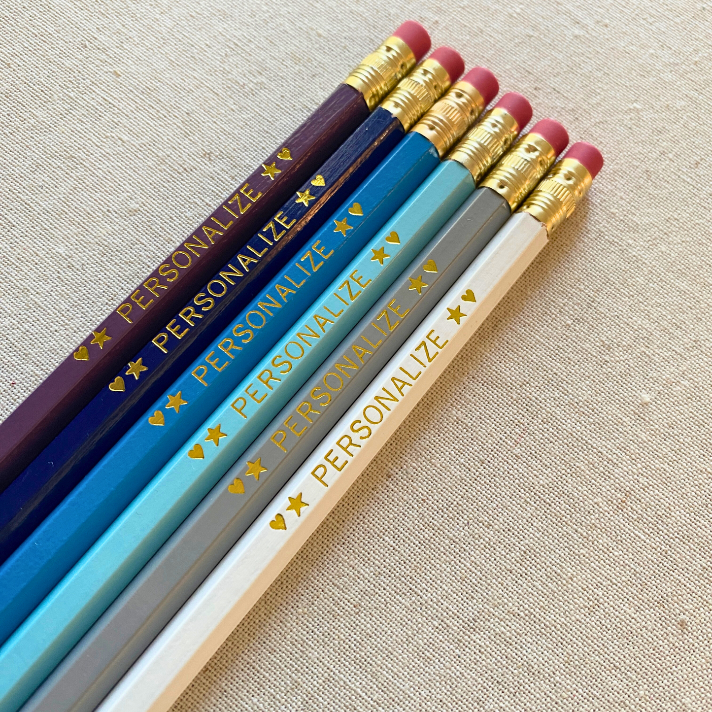 6 Personalized Pencil Set LONDON SKY