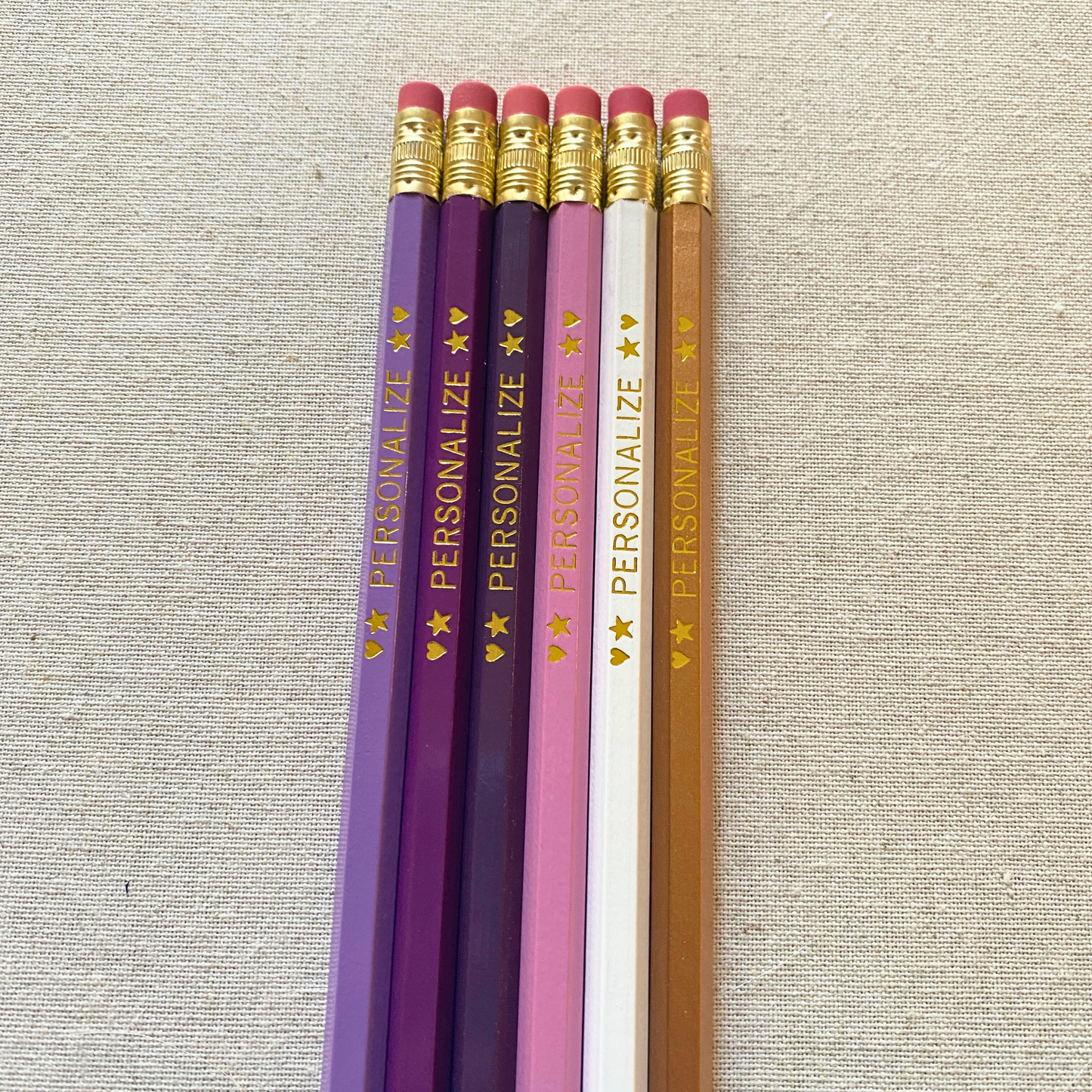 6 Personalized Pencil Set MIDNIGHT AMETHYST
