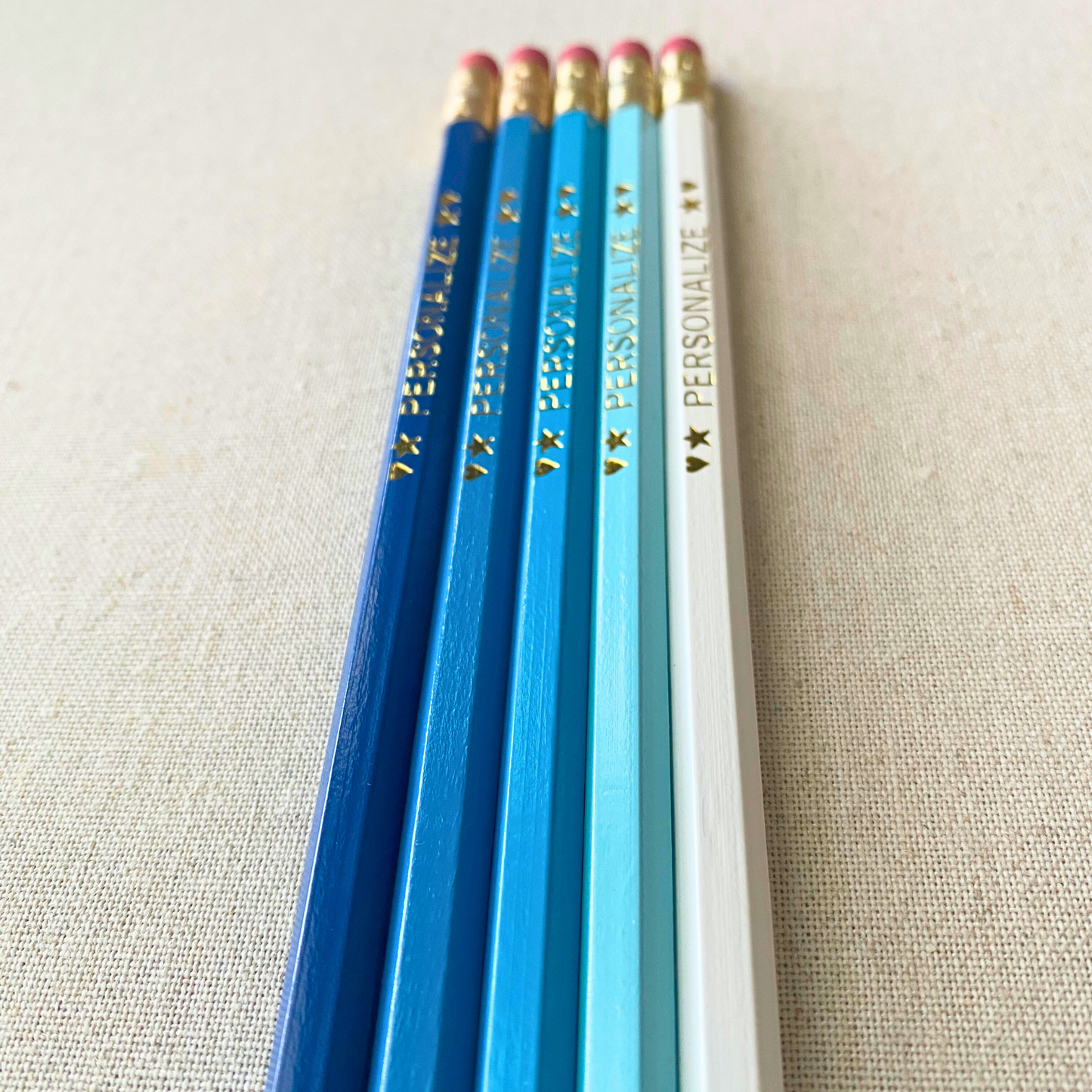 5 Personalized Pencil Set OCEAN BREEZE