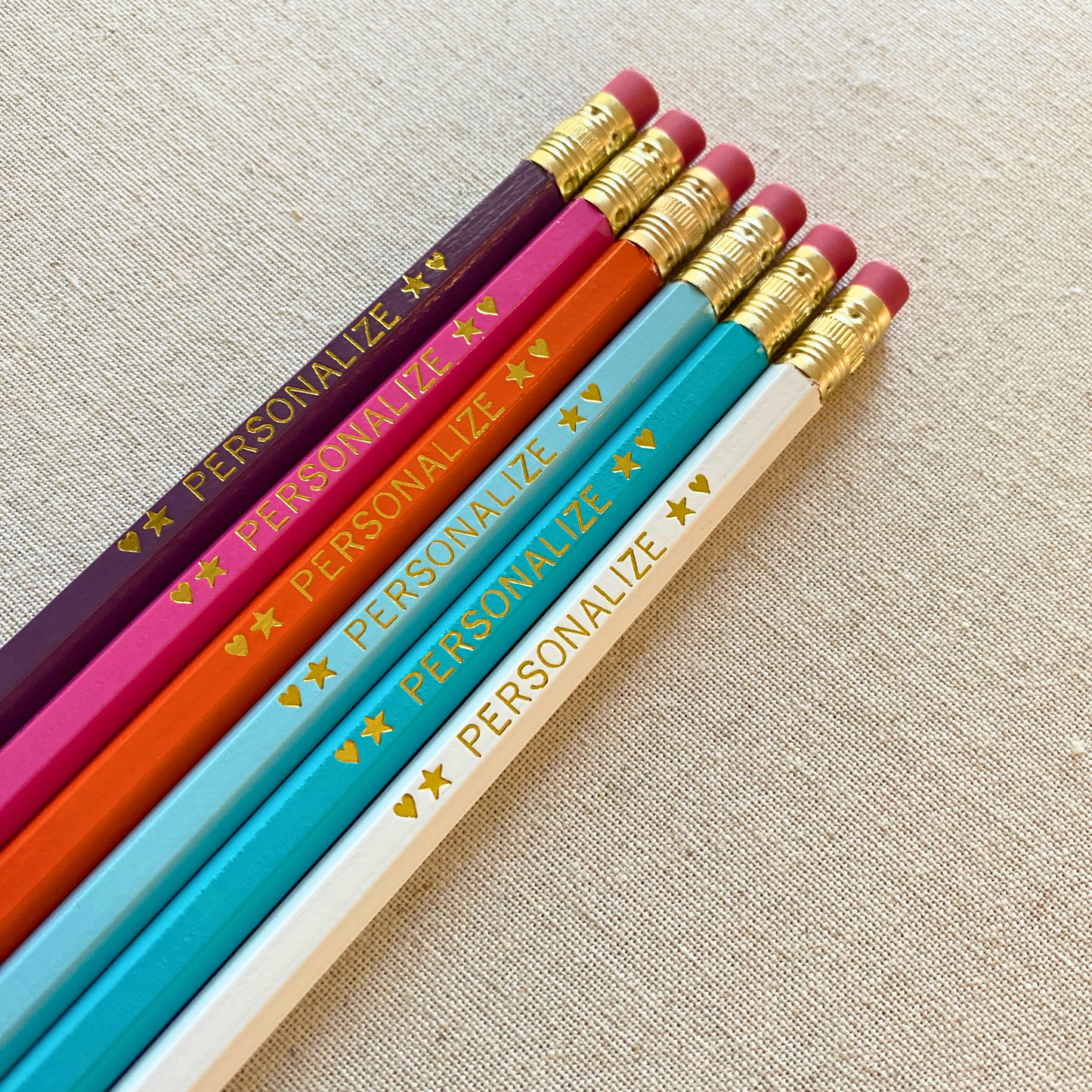 6 Personalized Pencil Set PARIS