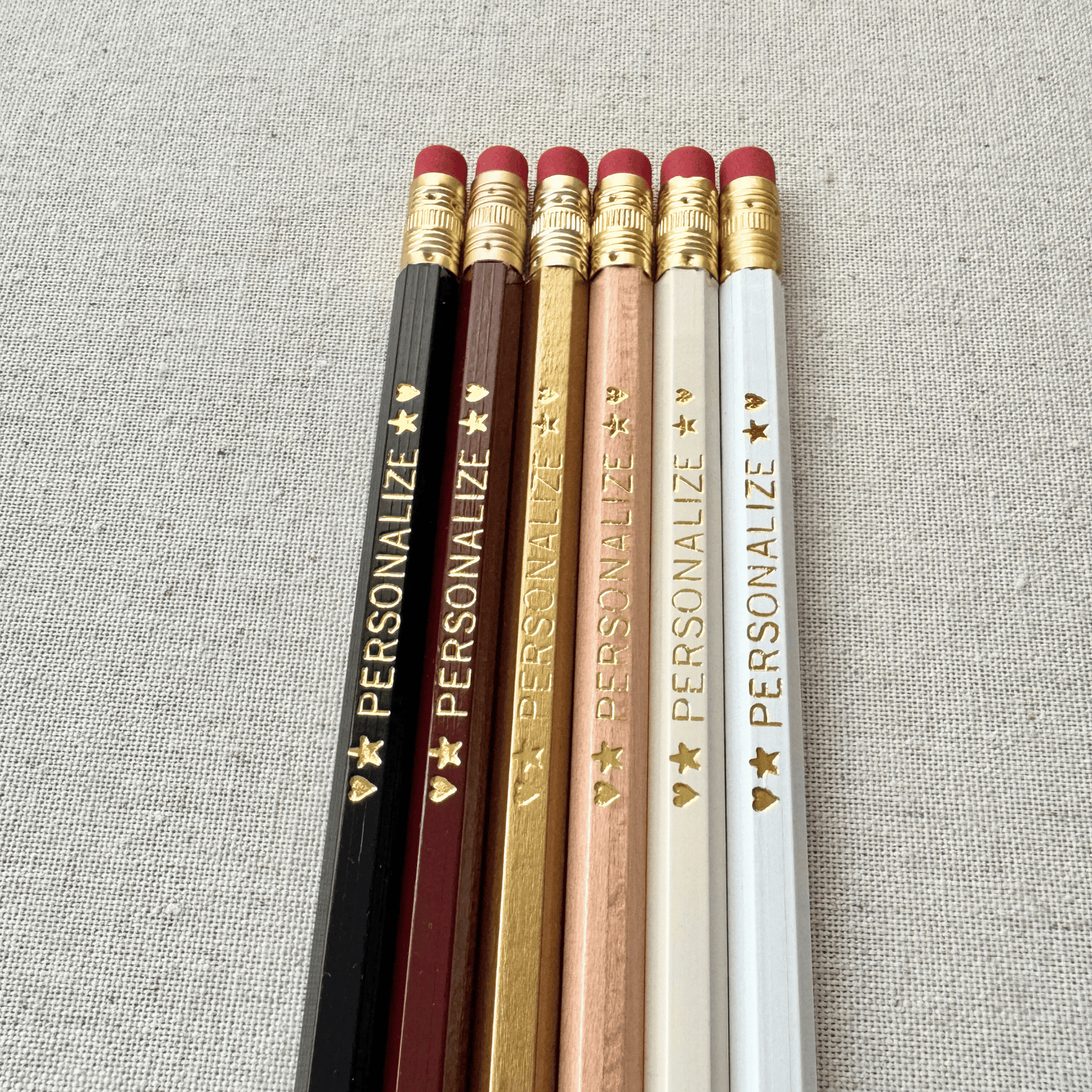 6 Personalized Pencil Set RICH MINIMALISM