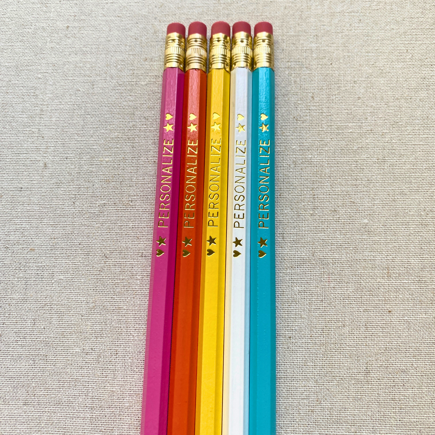 5 Personalized Pencil Set SUNNY DELIGHT