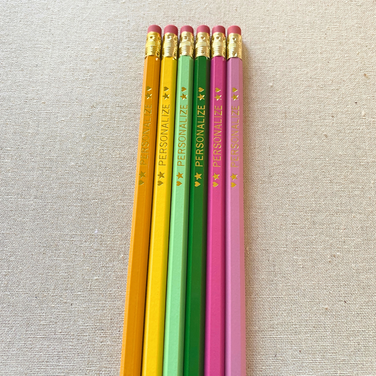 6 Personalized Pencil Set SUNSHINE MEADOW