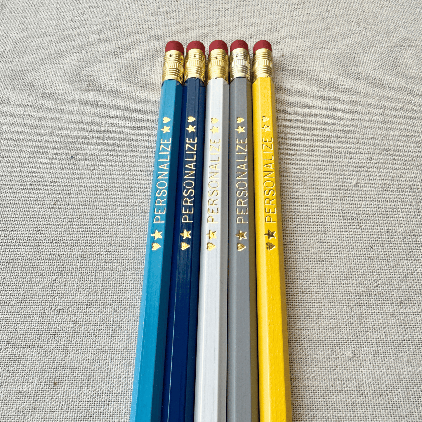 5 Personalized Pencil Set SURF'S UP