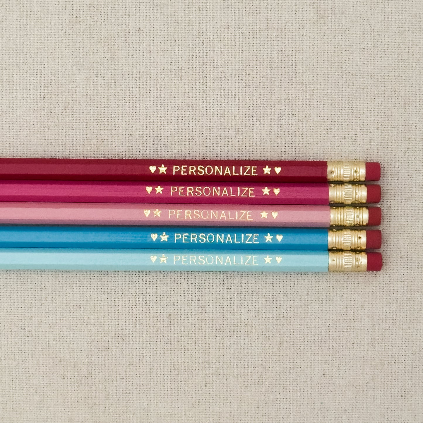 5 Personalized Pencil Set LONDON BLOSSOM