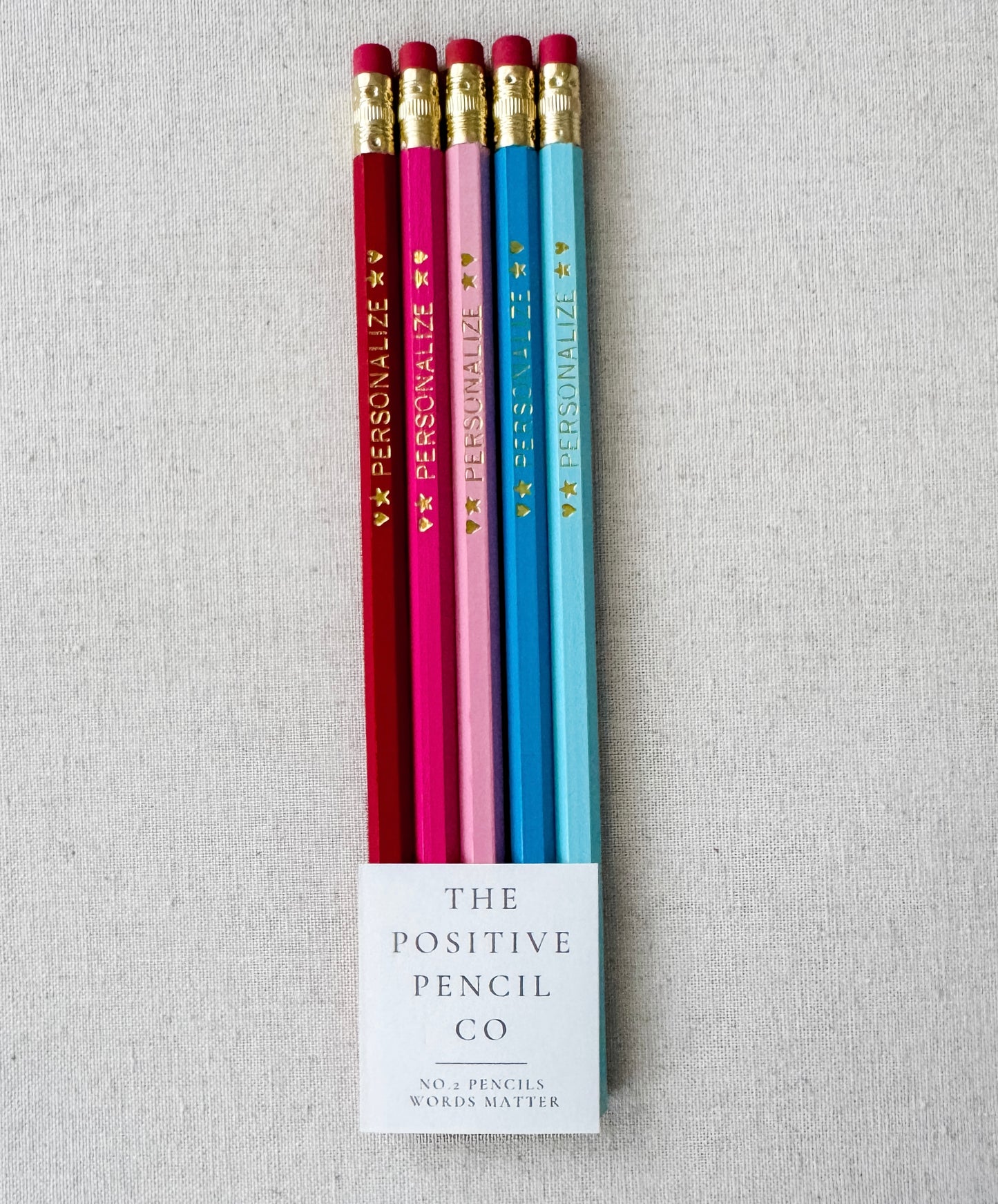 5 Personalized Pencil Set LONDON BLOSSOM