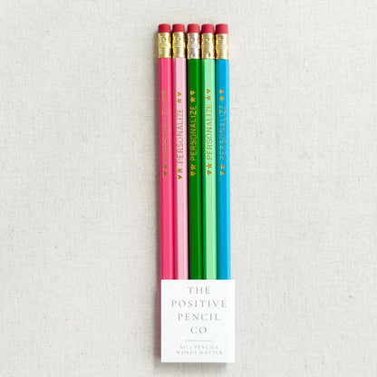 5 Personalized Pencil Set FLORAL CANDY