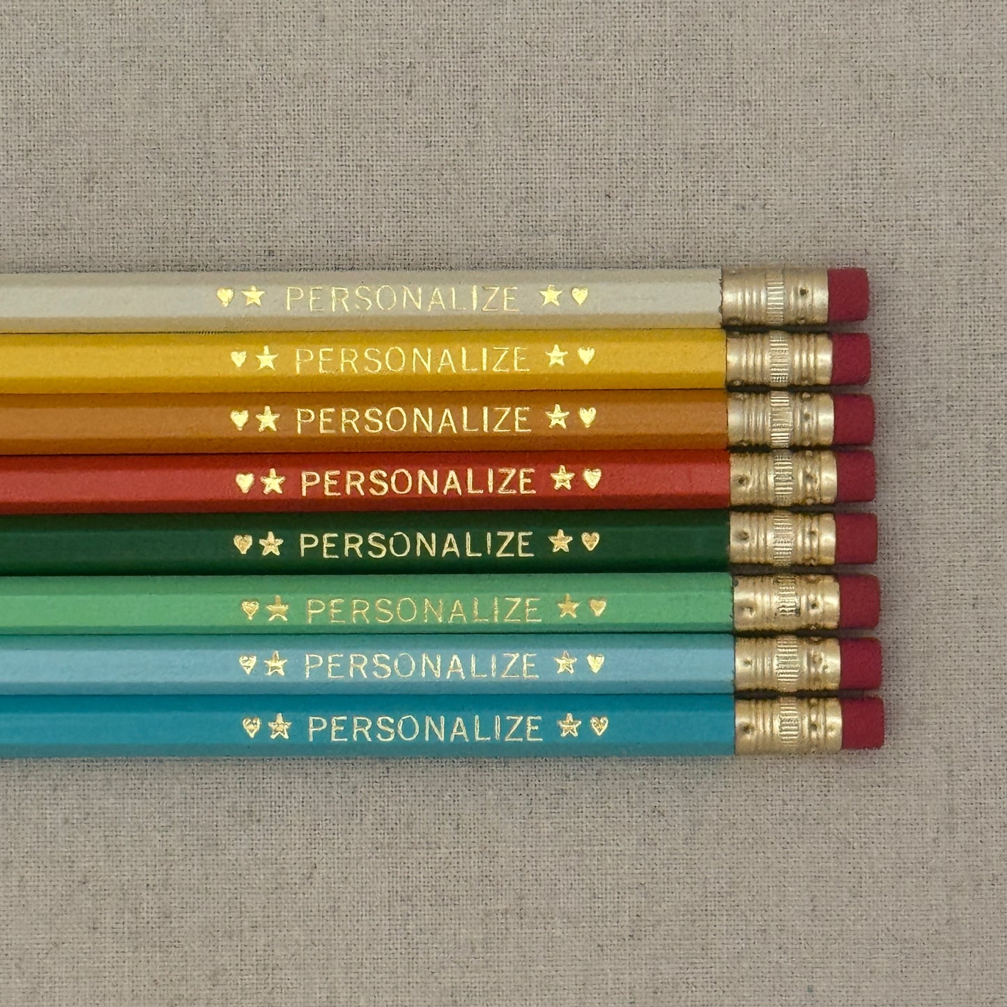 8 Personalized Pencil Set TROPICAL FIZZ