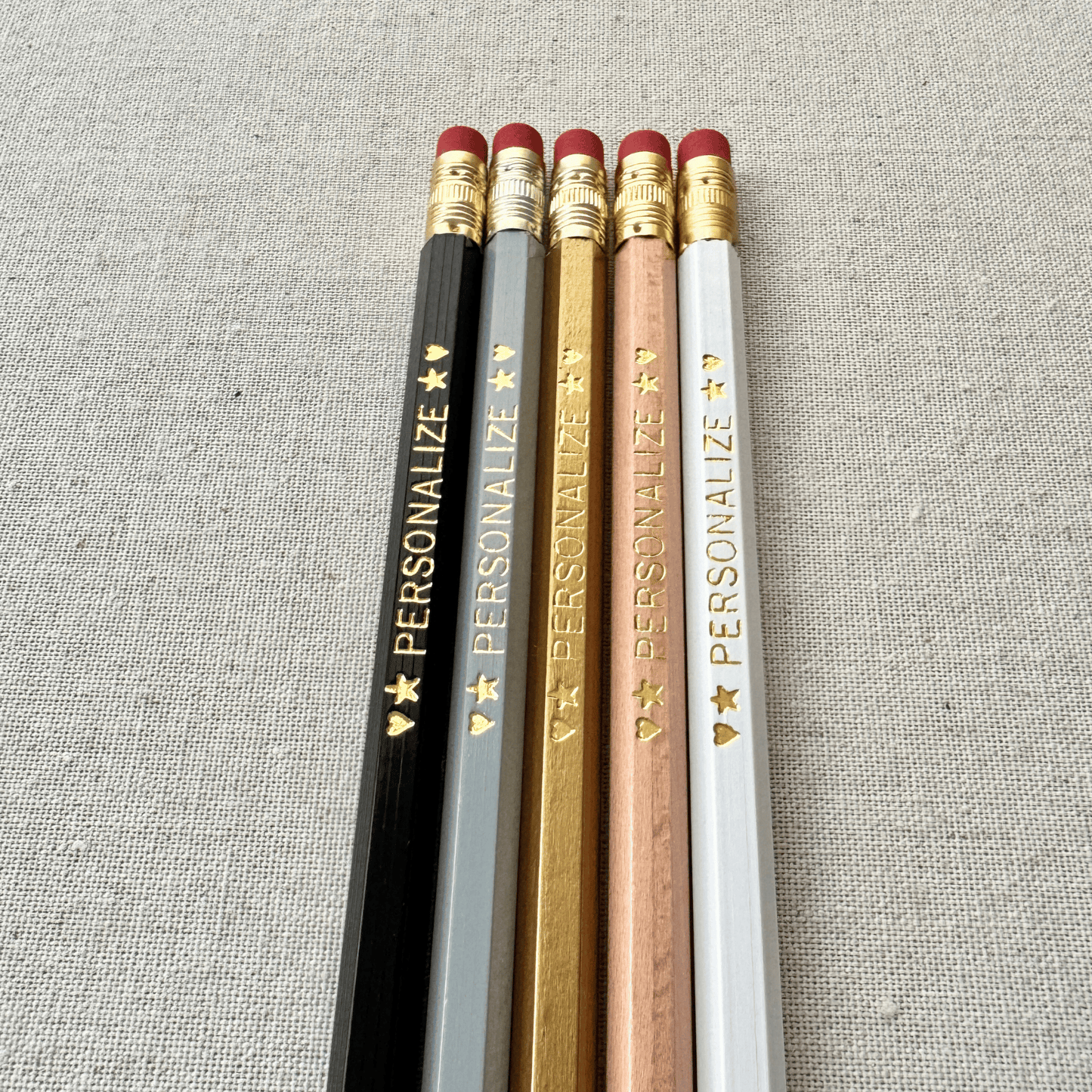 5 Personalized Pencil Set ART DECO LUXE
