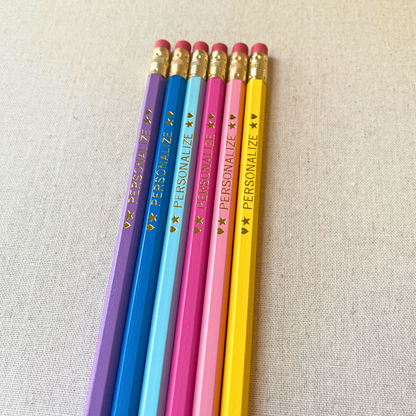6 Personalized Pencil Set BERRY BREEZE