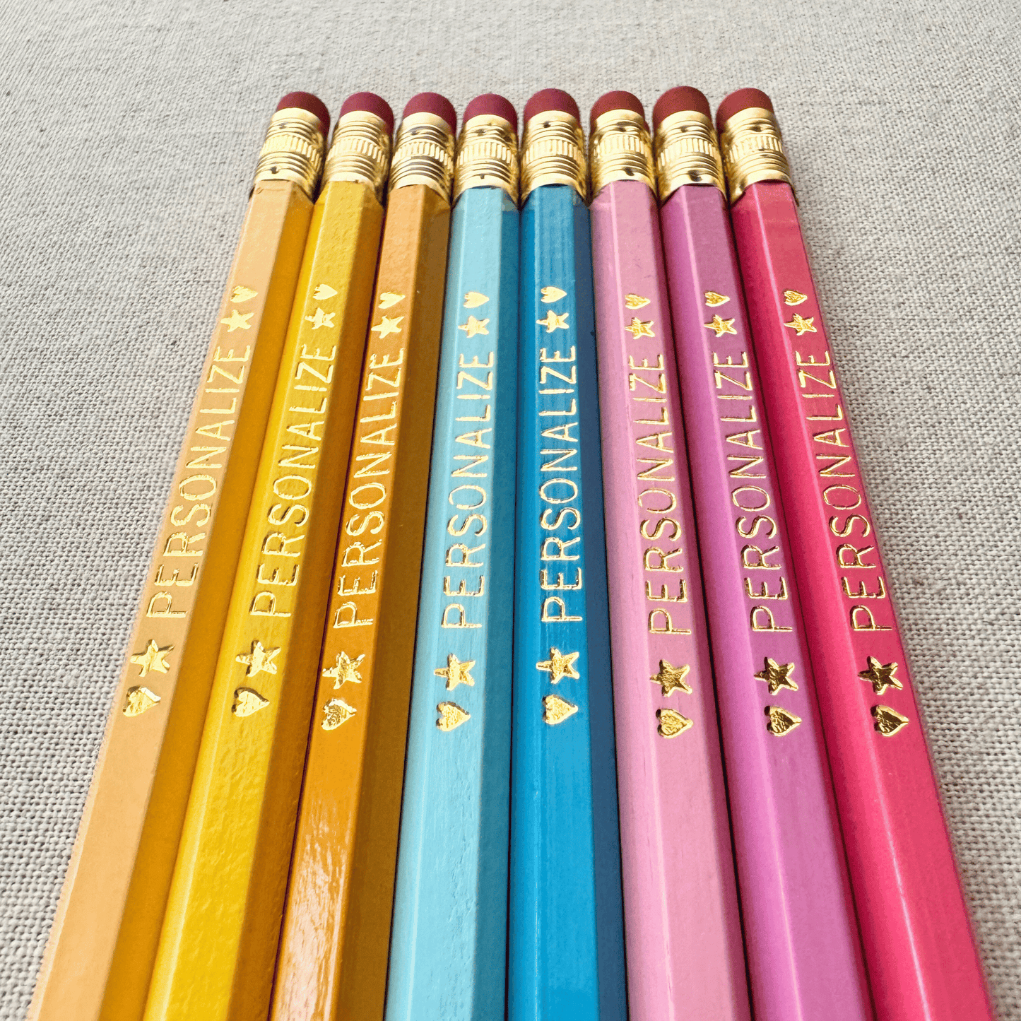8 Personalized Pencil Set BUBBLEGUM BREEZE