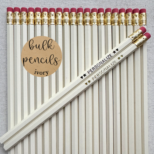 IVORY Bulk Personalized Pencils
