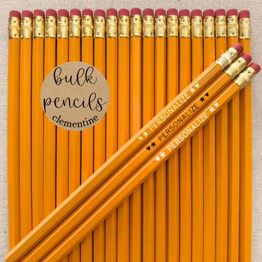CLEMENTINE Bulk Personalized Pencils
