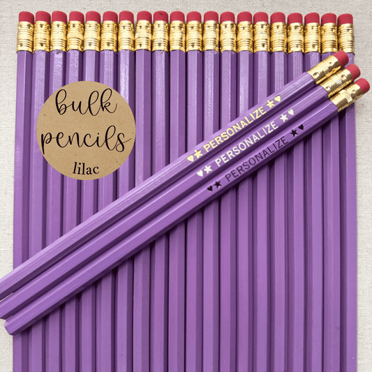 LILAC Bulk Personalized Pencils