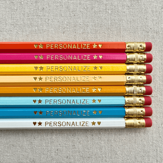 8 Personalized Pencil Set COLOR ME HAPPY
