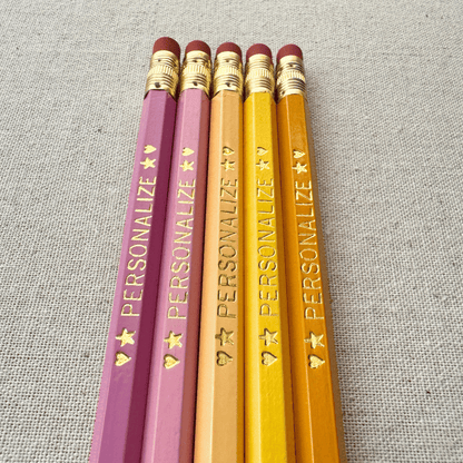 5 Personalized Pencil Set DREAMSICLE