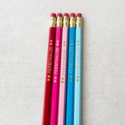 5 Personalized Pencil Set LONDON BLOSSOM