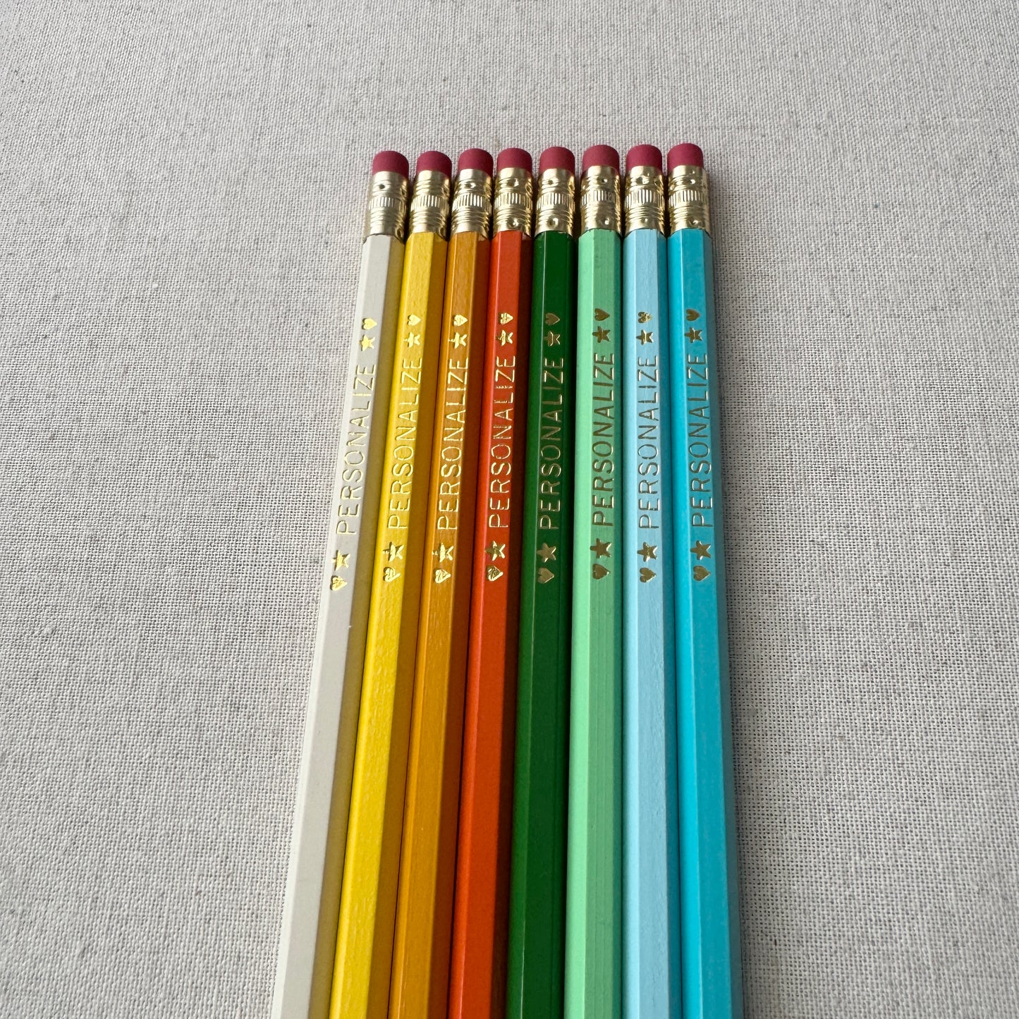 8 Personalized Pencil Set TROPICAL FIZZ