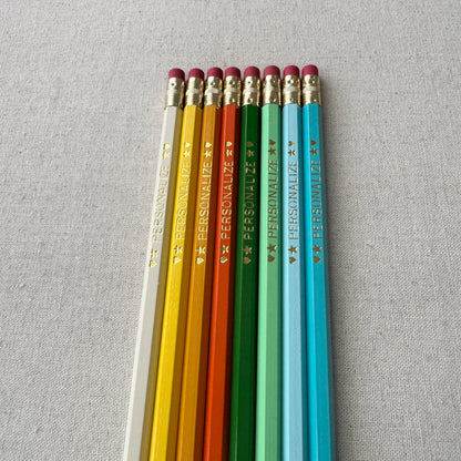 8 Personalized Pencil Set TROPICAL FIZZ