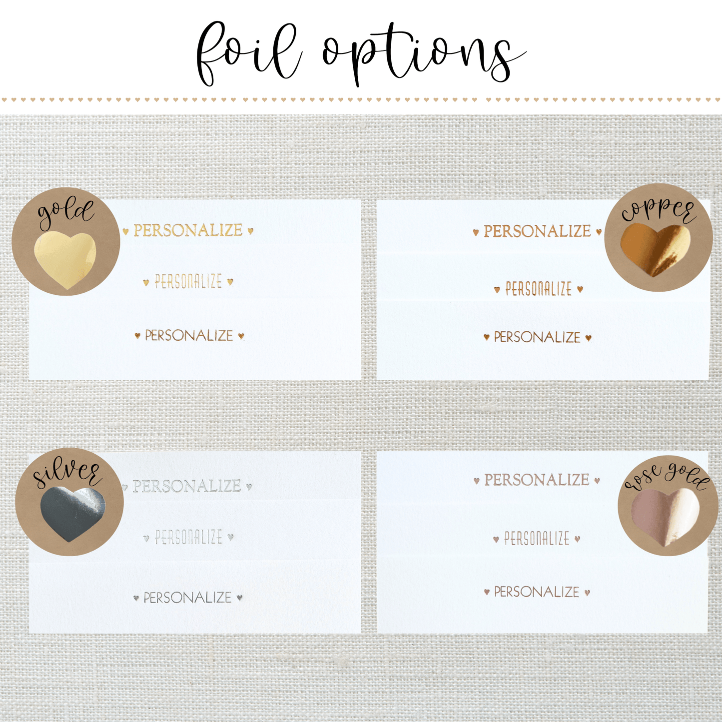 10 Foil Embossed Personalized Notecards and 10 Lavender Envelopes