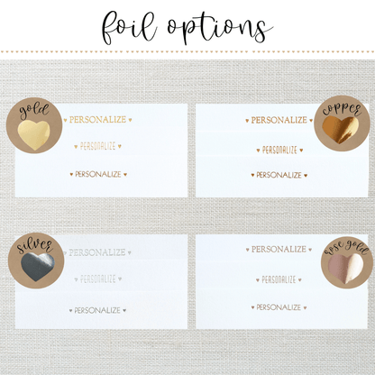 10 Foil Embossed Personalized Notecards and 10 Lavender Envelopes
