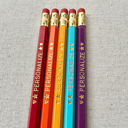 5 Personalized Pencil Set FRUITY BREEZE