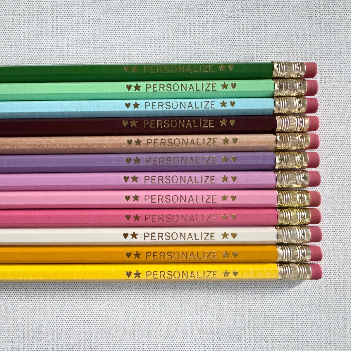 12 Personalized Pencil Set ENGLISH GARDEN