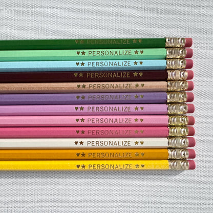 12 Personalized Pencil Set ENGLISH GARDEN
