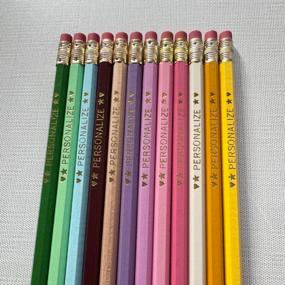 12 Personalized Pencil Set ENGLISH GARDEN