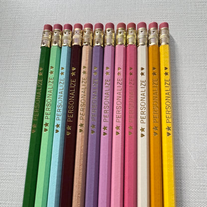 12 Personalized Pencil Set ENGLISH GARDEN