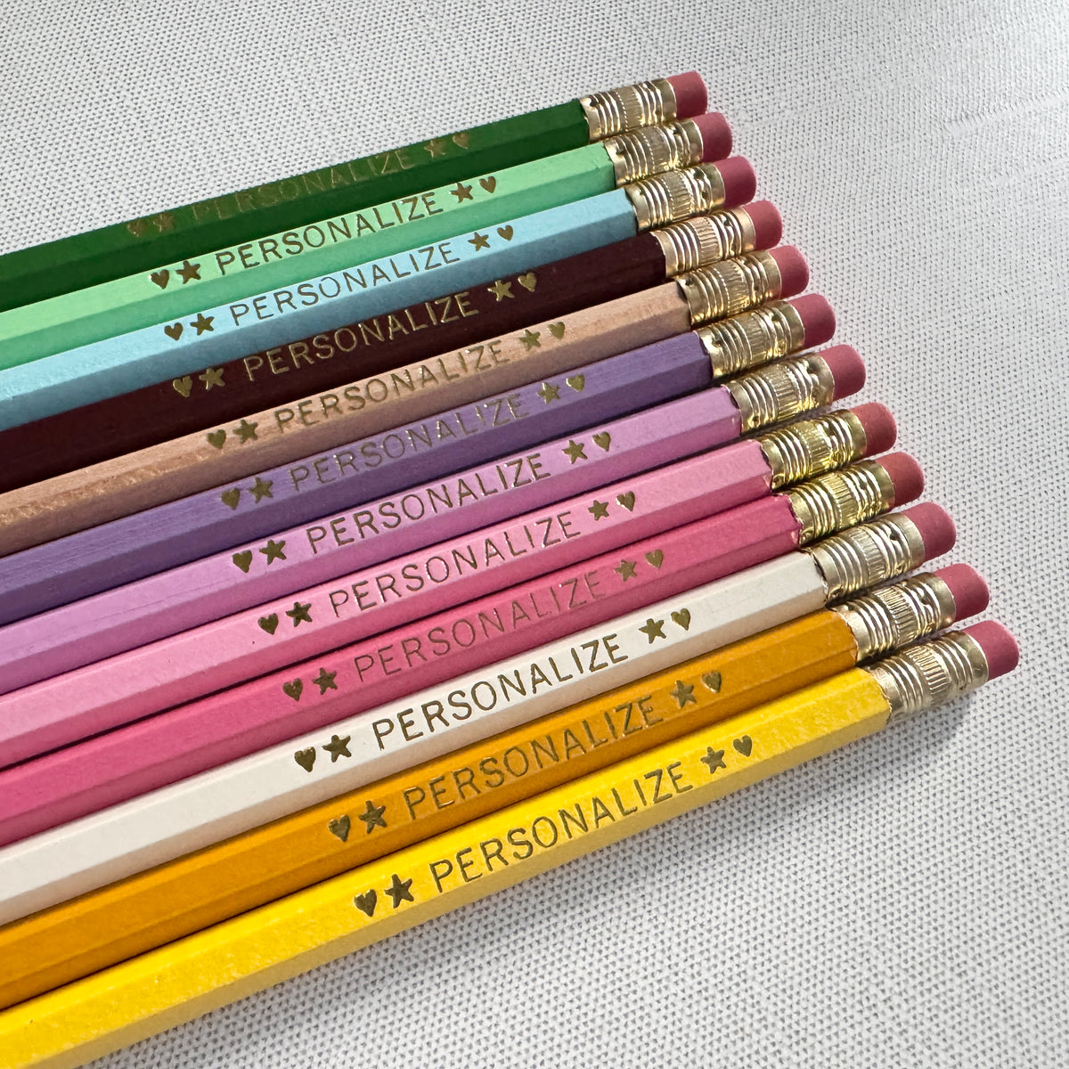 12 Personalized Pencil Set ENGLISH GARDEN