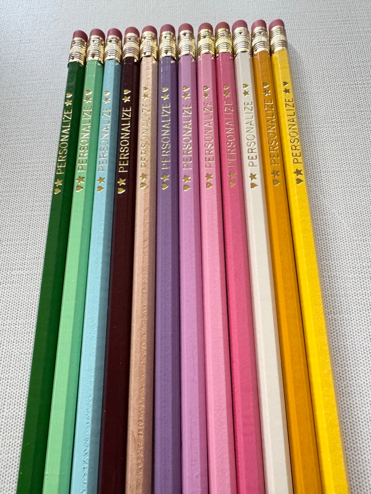 12 Personalized Pencil Set ENGLISH GARDEN