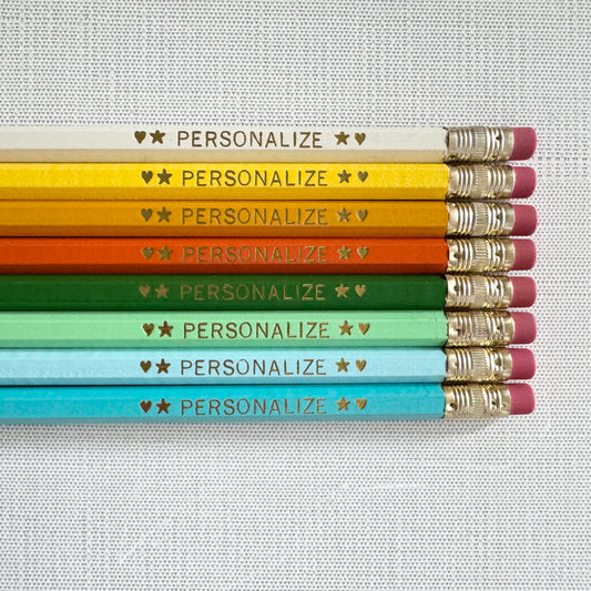 8 Personalized Pencil Set TROPICAL FIZZ