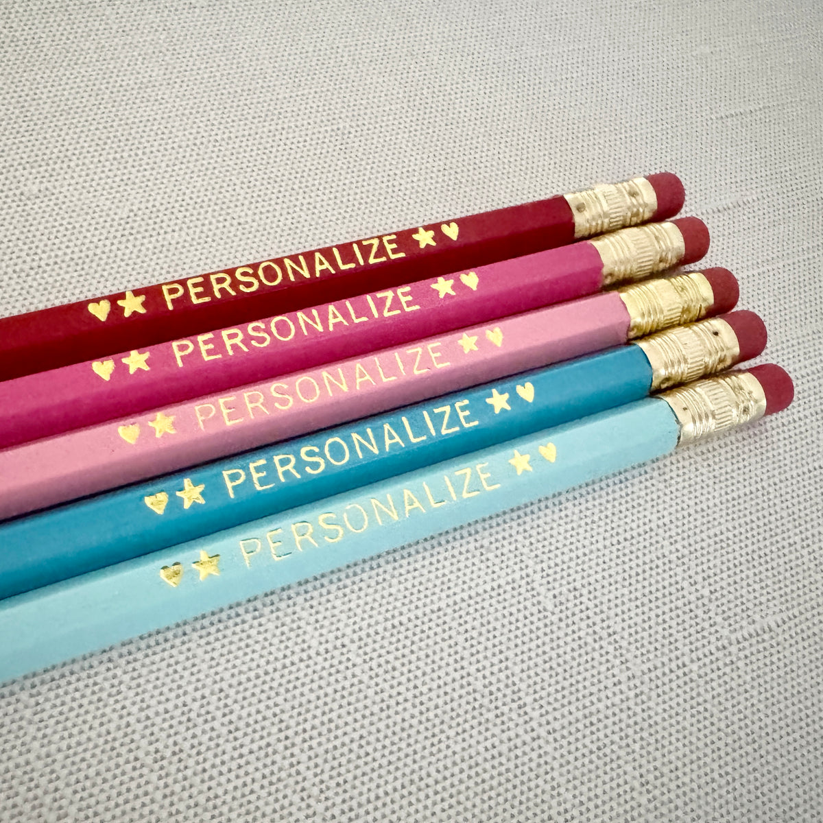 5 Personalized Pencil Set LONDON BLOSSOM