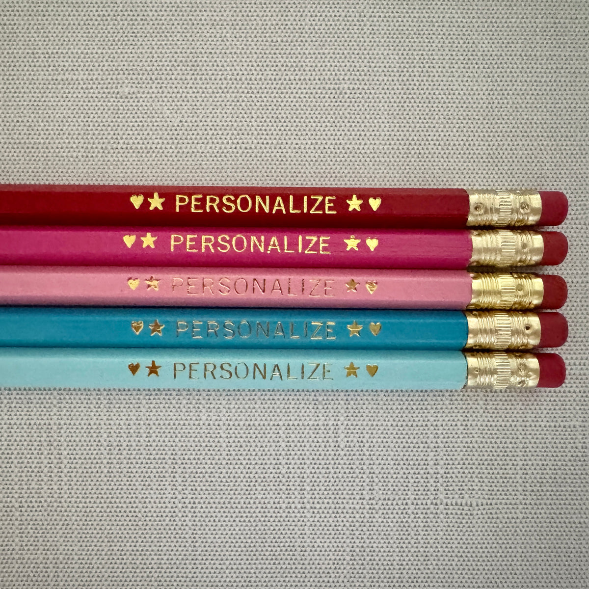 5 Personalized Pencil Set LONDON BLOSSOM
