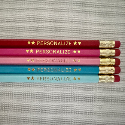 5 Personalized Pencil Set LONDON BLOSSOM